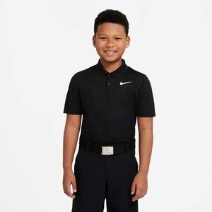 Nike Dri-Fit Kids Black Polo Shirt